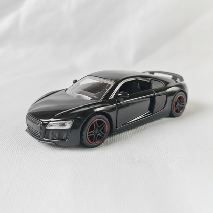 Trenditor™ Audi R8 Die-Cast Model Car (Black)- 1:43 Scale with Openable Doors