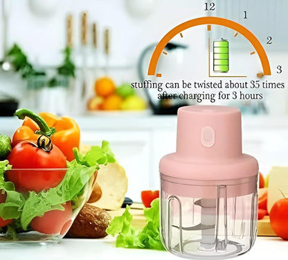 Trenditor™ - Mini Electric Chopper || Portable Mini Wireless Electric Food Processor ||  Premium Quality Blade & 250ml Capacity with USB Charging