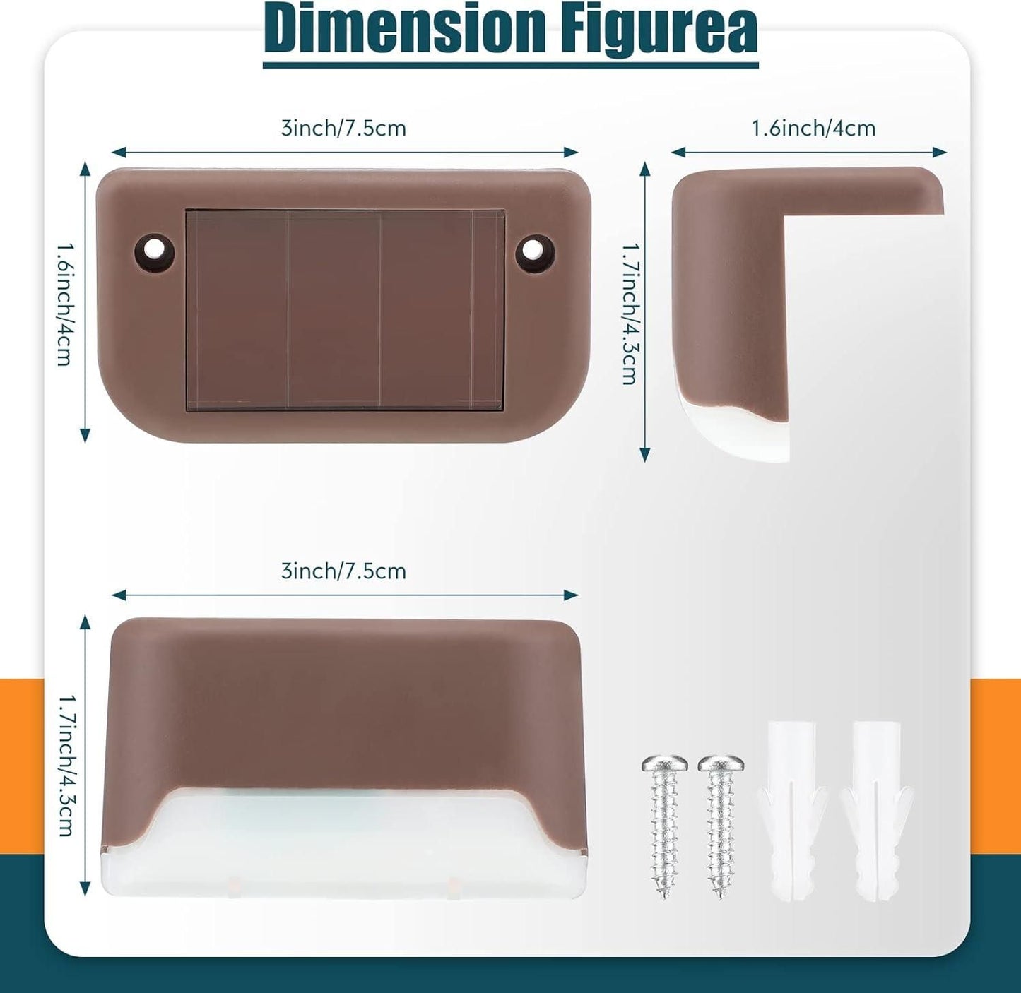 Trenditor™ Outdoor Stair & Deck Lights – Automatic Waterproof LED for Pathway, Garden & Fence