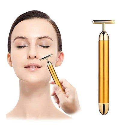 Trenditor™ 24K Gold Energy Beauty Bar - Electric Facial Massage Roller For Skin Lifting & Glow
