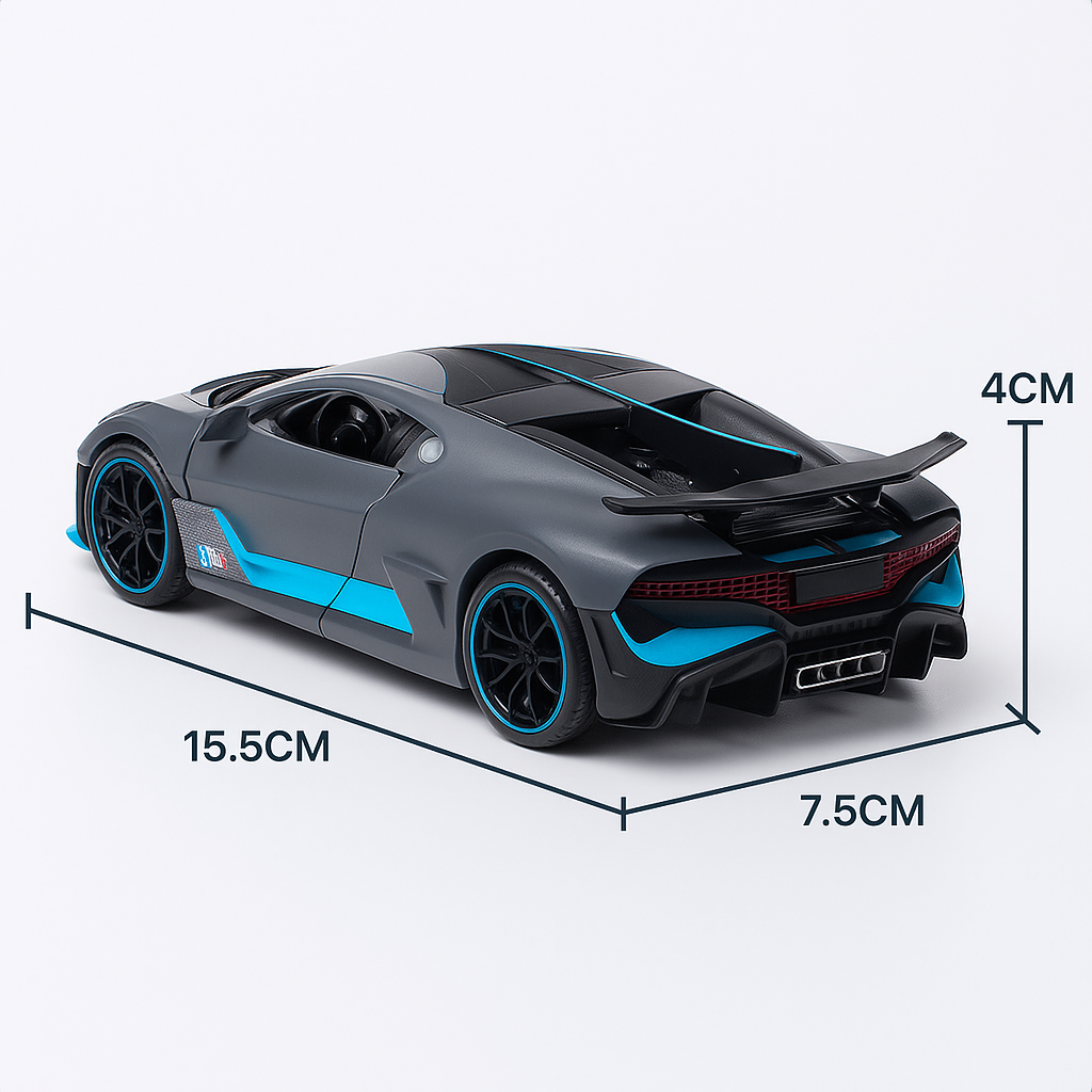 Trenditor™ Bugatti Divo 1:32 Scale Die-Cast Toy Car with Light & Sound Features