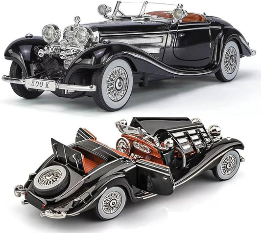 Trenditor™ 1936 Mercedes-Benz 500K Vintage Edition | 1:24 Scale Die-Cast Car Model - Black