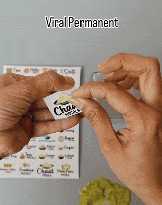 Waterproof Kitchen Spice Jar Label Stickers (Pack of 1 - 60 Stickers)